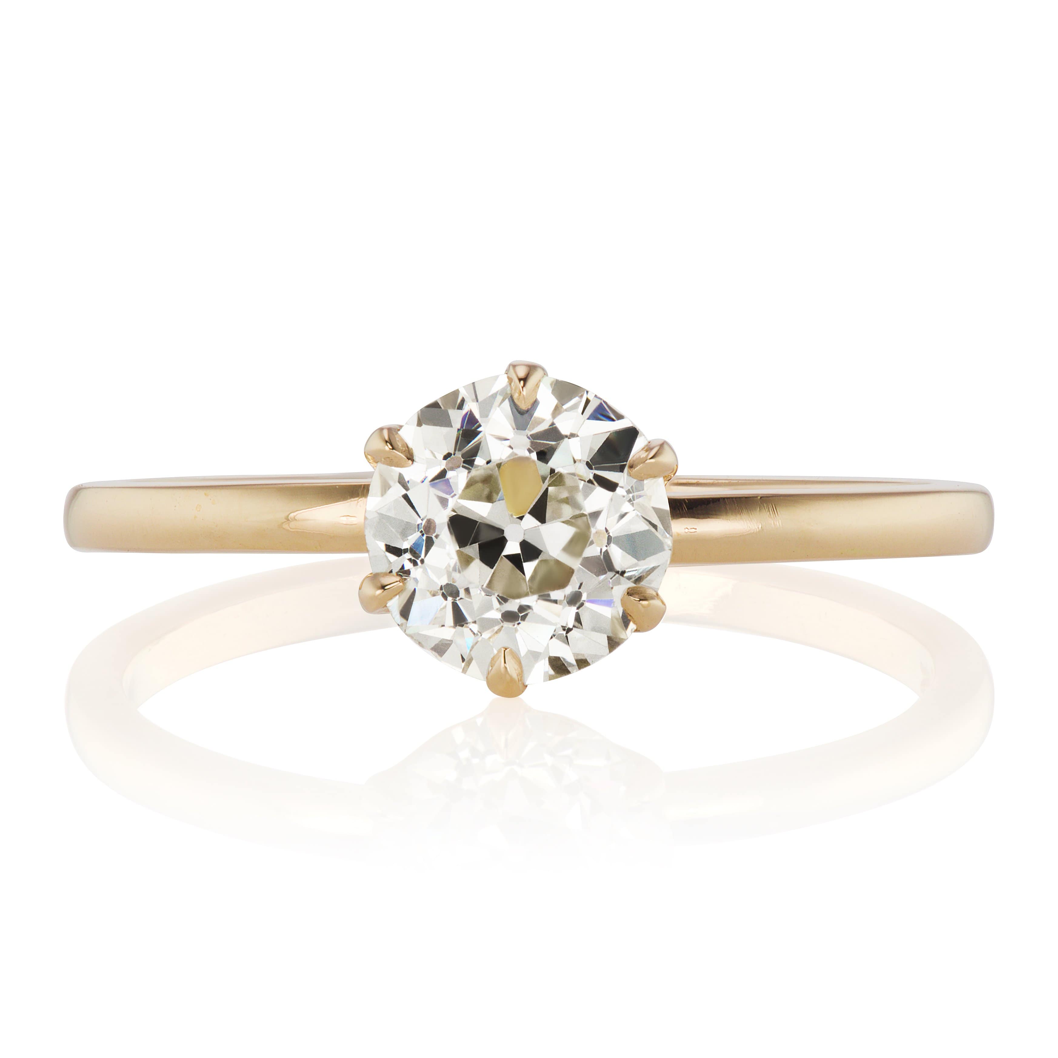 1.15ct Old European Cut Solitaire Engagement Ring under $10k