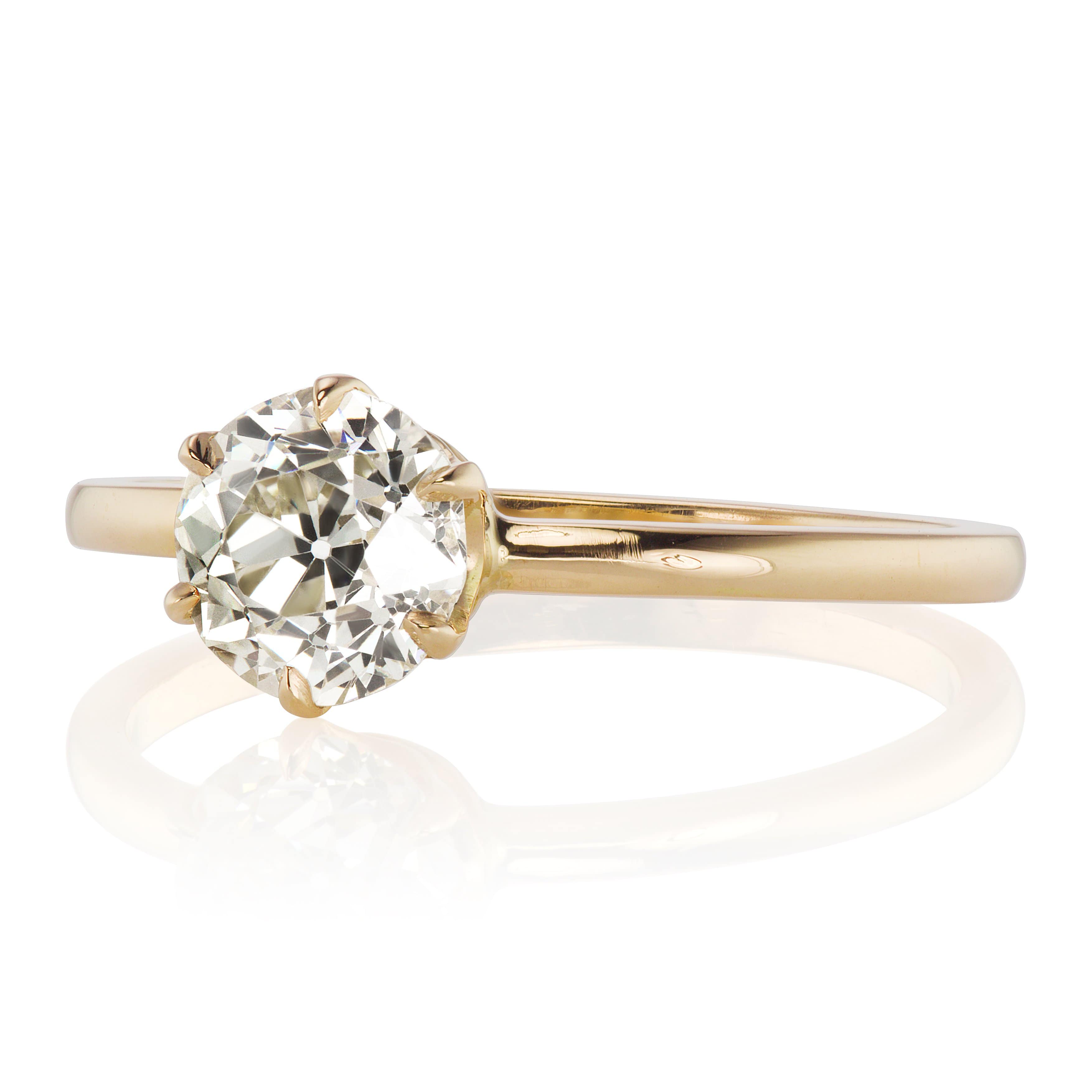 1.15ct old European cut diamond diamond engagement ring