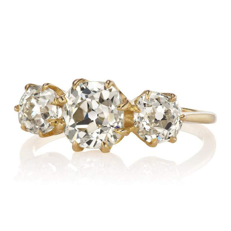 1.15ct old mine cut diamond diamond engagement ring