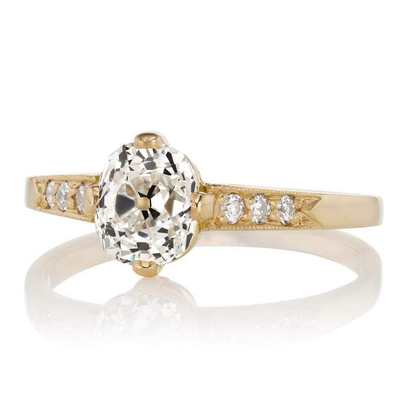 1.15ct old mine cut diamond diamond engagement ring