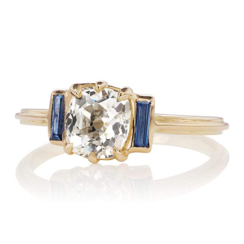 1.16ct old mine cut diamond diamond engagement ring