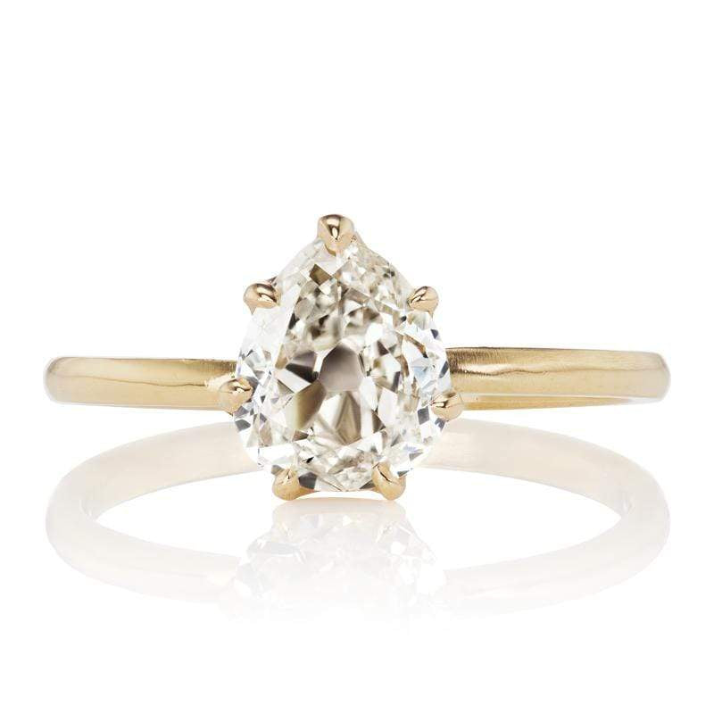 1.19 ct Pear Cut Diamond Solitaire Engagement Ring