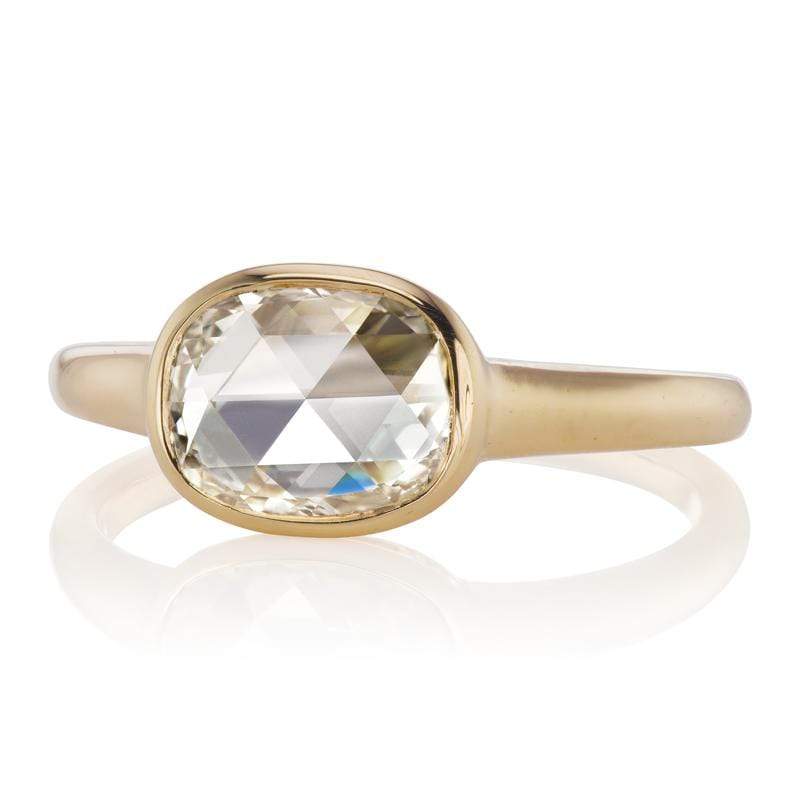 1.20ct Rose cut diamond diamond engagement ring