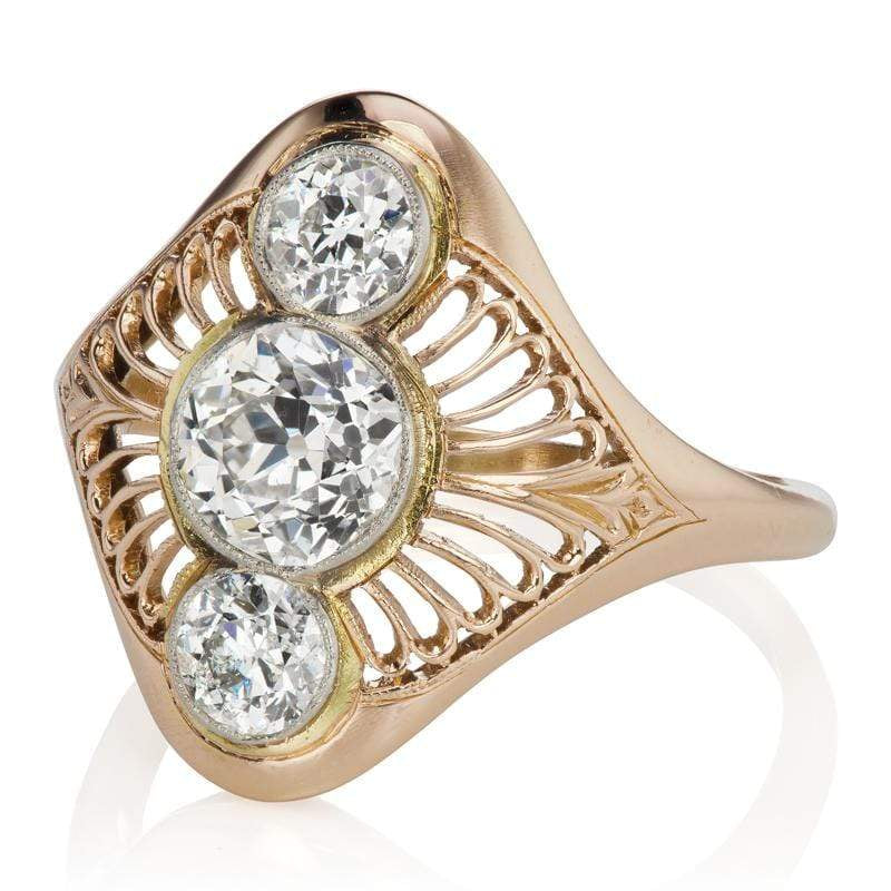 1.20ct old European cut diamond engagement ring