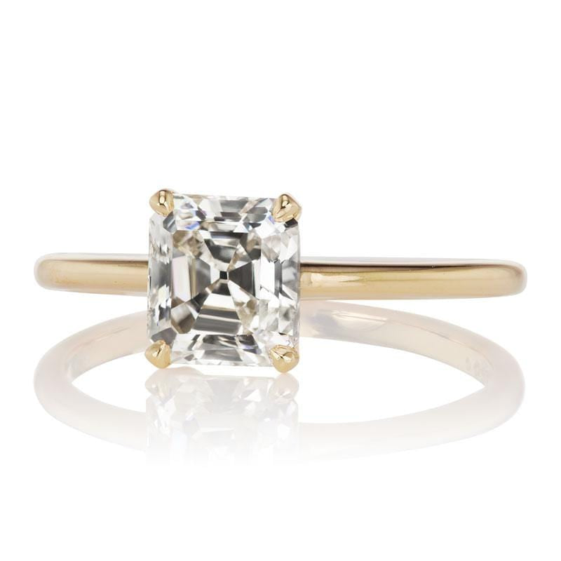1.21ct Emerald cut diamond diamond engagement ring