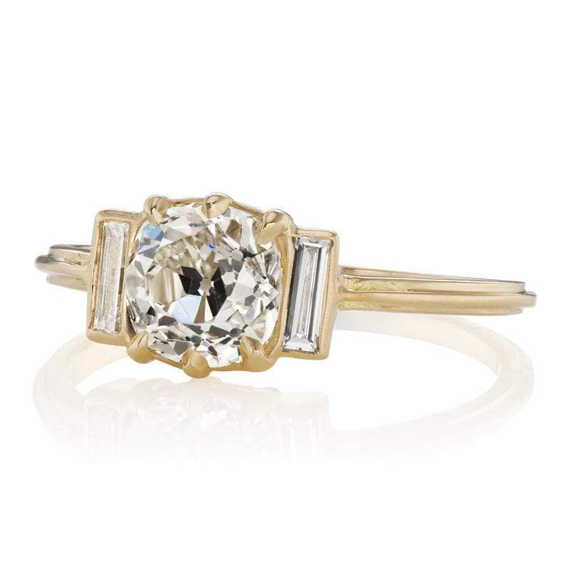 1.22ct old mine cut diamond diamond engagement ring