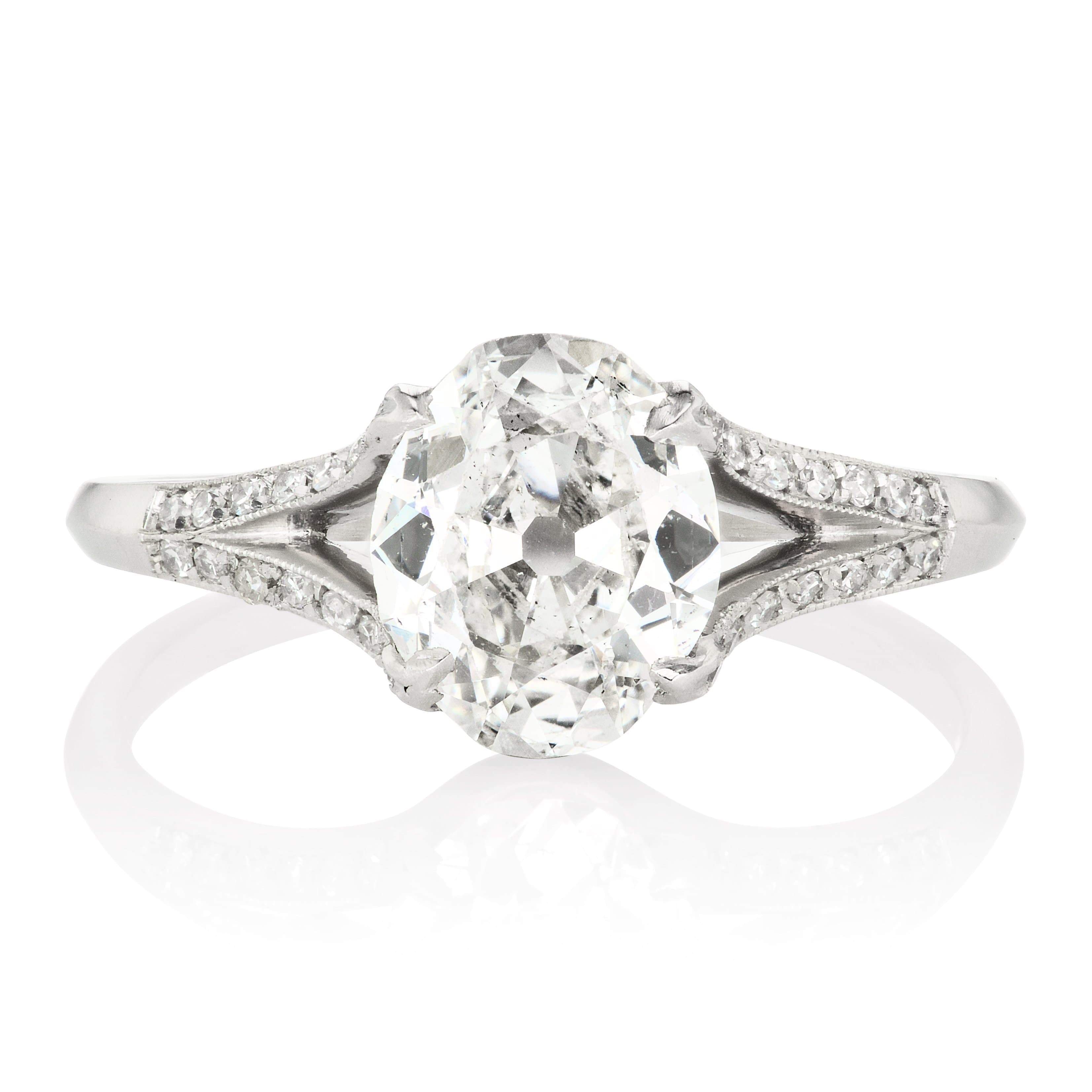 4 Prong Split Shank Engagement Ring - 1.23 Ct | Victor Barbone