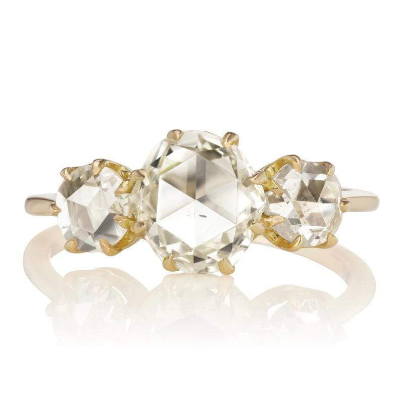 18kt Yellow Gold Three Diamond Engagement Ring