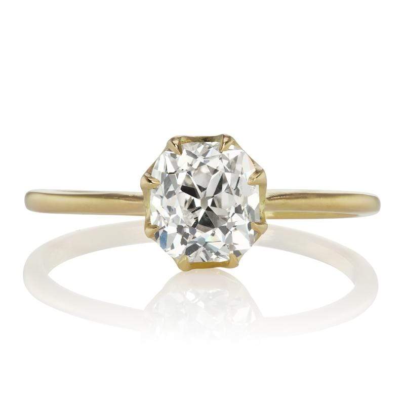 8 Prong 18 Karat Yellow Gold Solitaire Engagement Ring | Victor Barbone