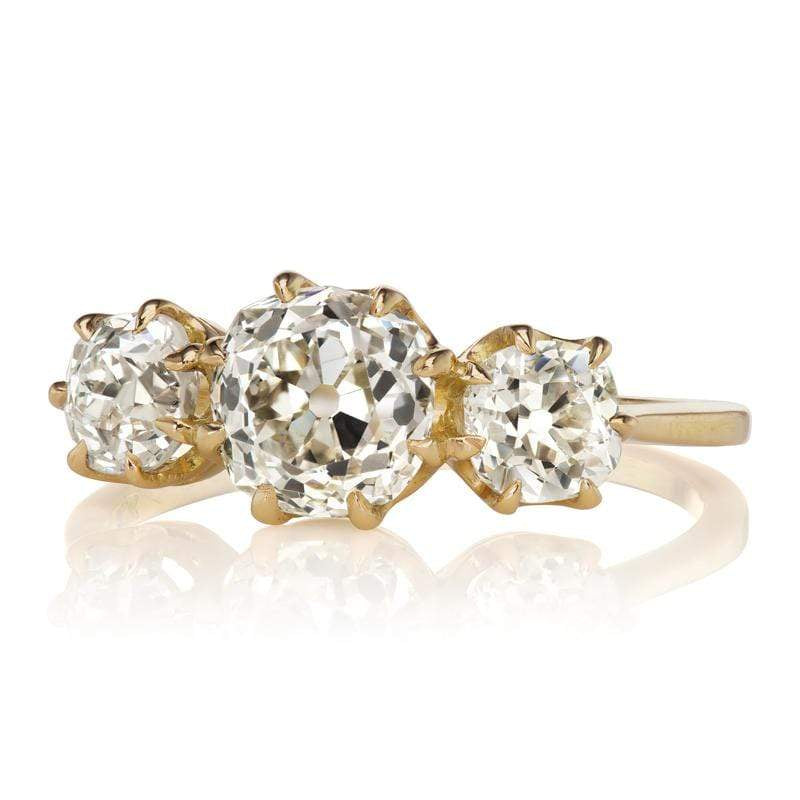 1.25ct old mine cut diamond diamond engagement ring