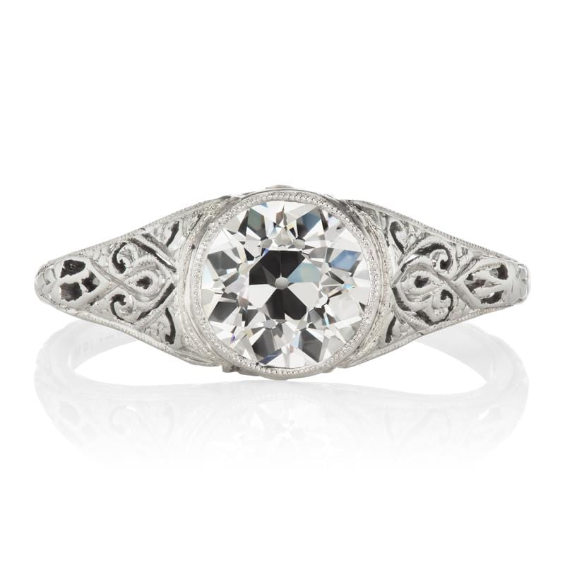 Vintage Art Deco Diamond Filigree Engagement Ring