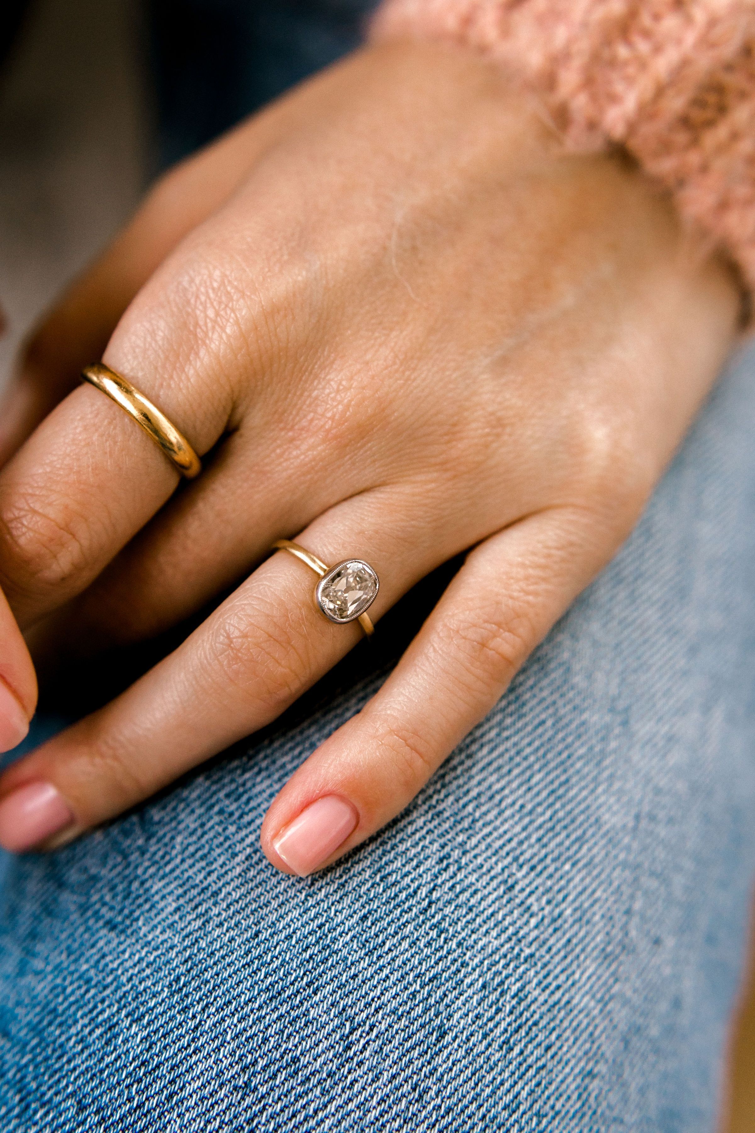 1.26ct old mine cut diamond