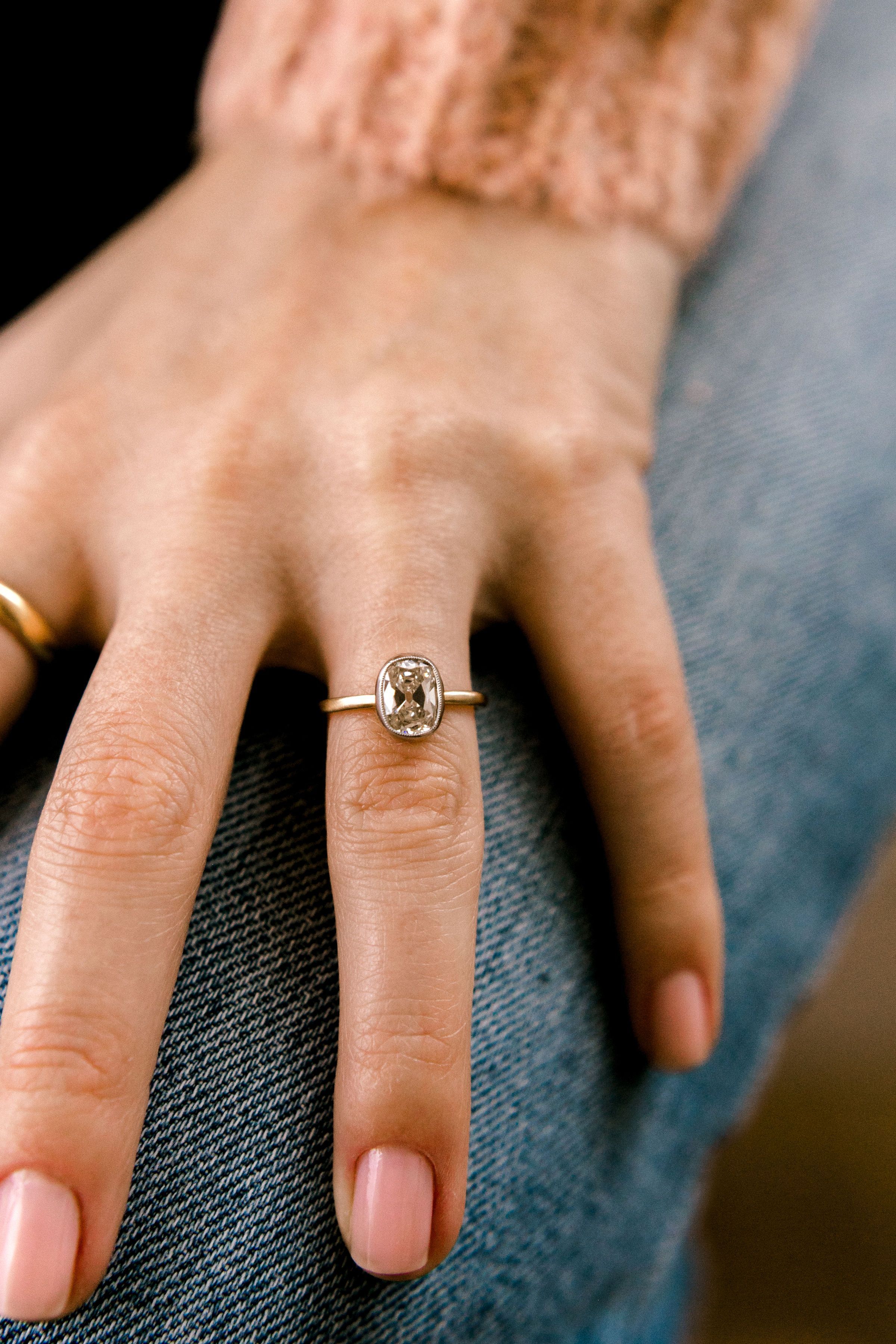 1.26ct old mine cut diamond