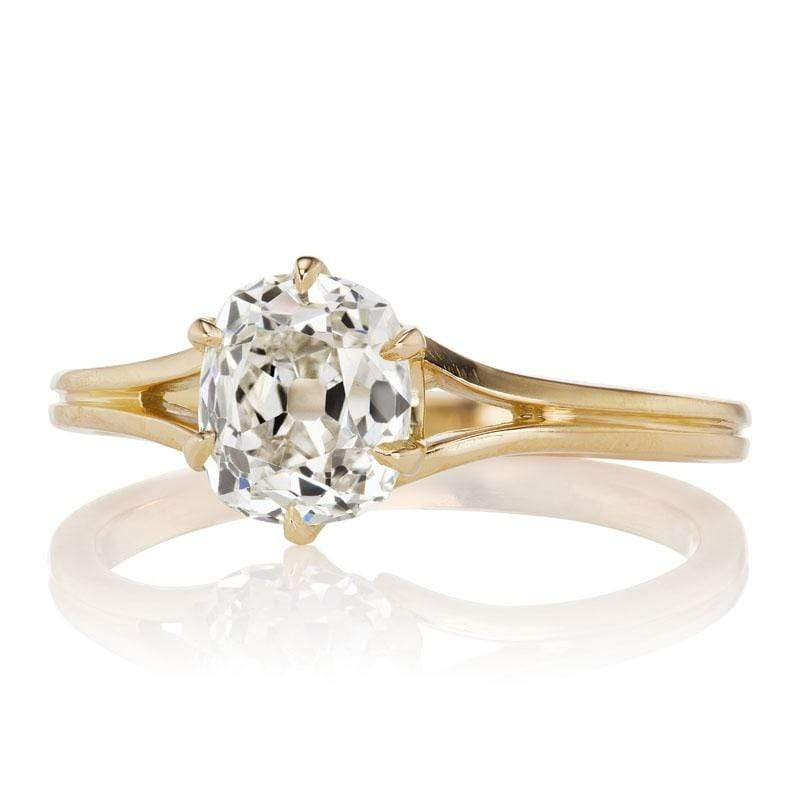 1.27ct old mine cut diamond diamond engagement ring