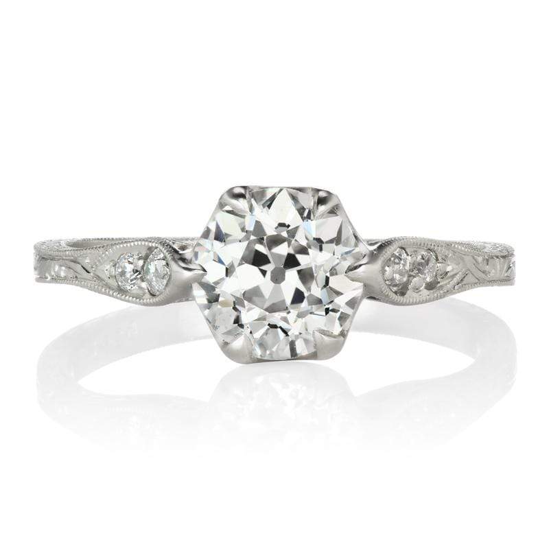 1.29 ct Hand Engraved Engagement Ring | Victor Barbone
