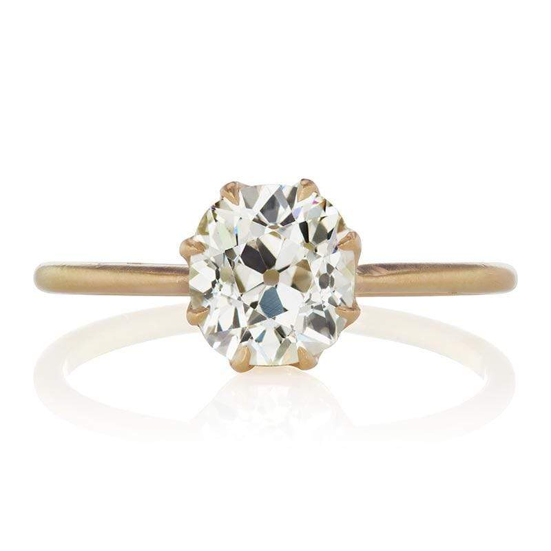 1.36 ct Old Mine Cut Solitaire Engagement Ring