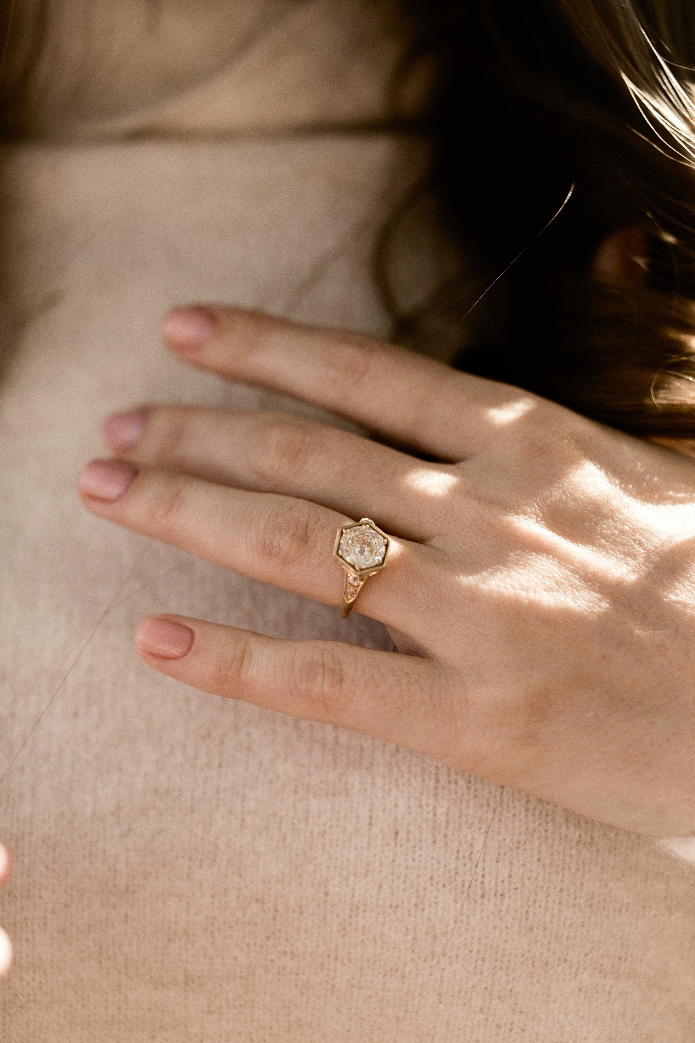 1.31ct flat old mine cut