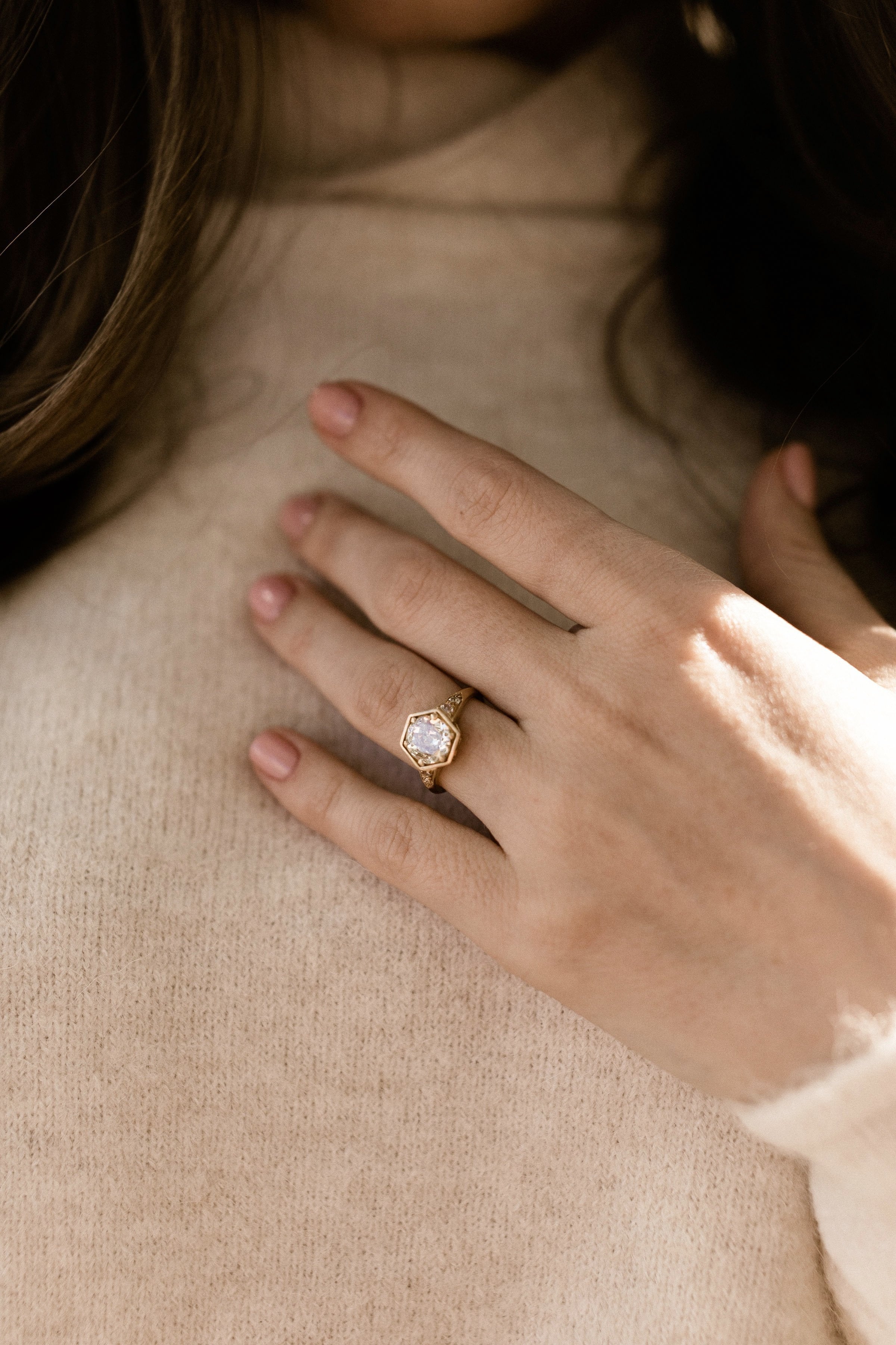 1.31ct flat old mine cut