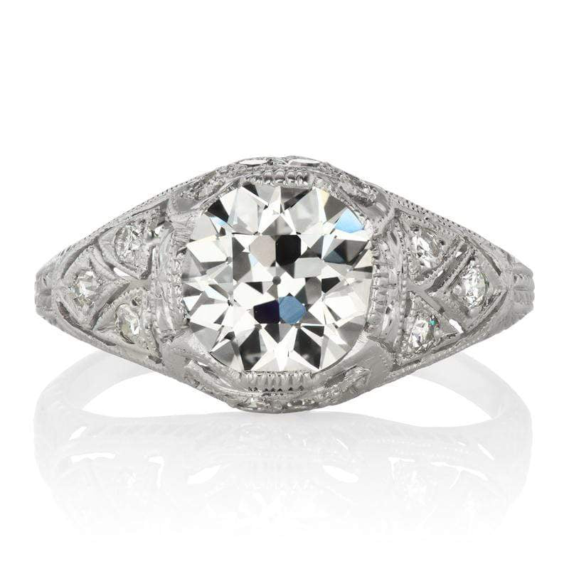 Art Deco Platinum Filigree Engagement Ring