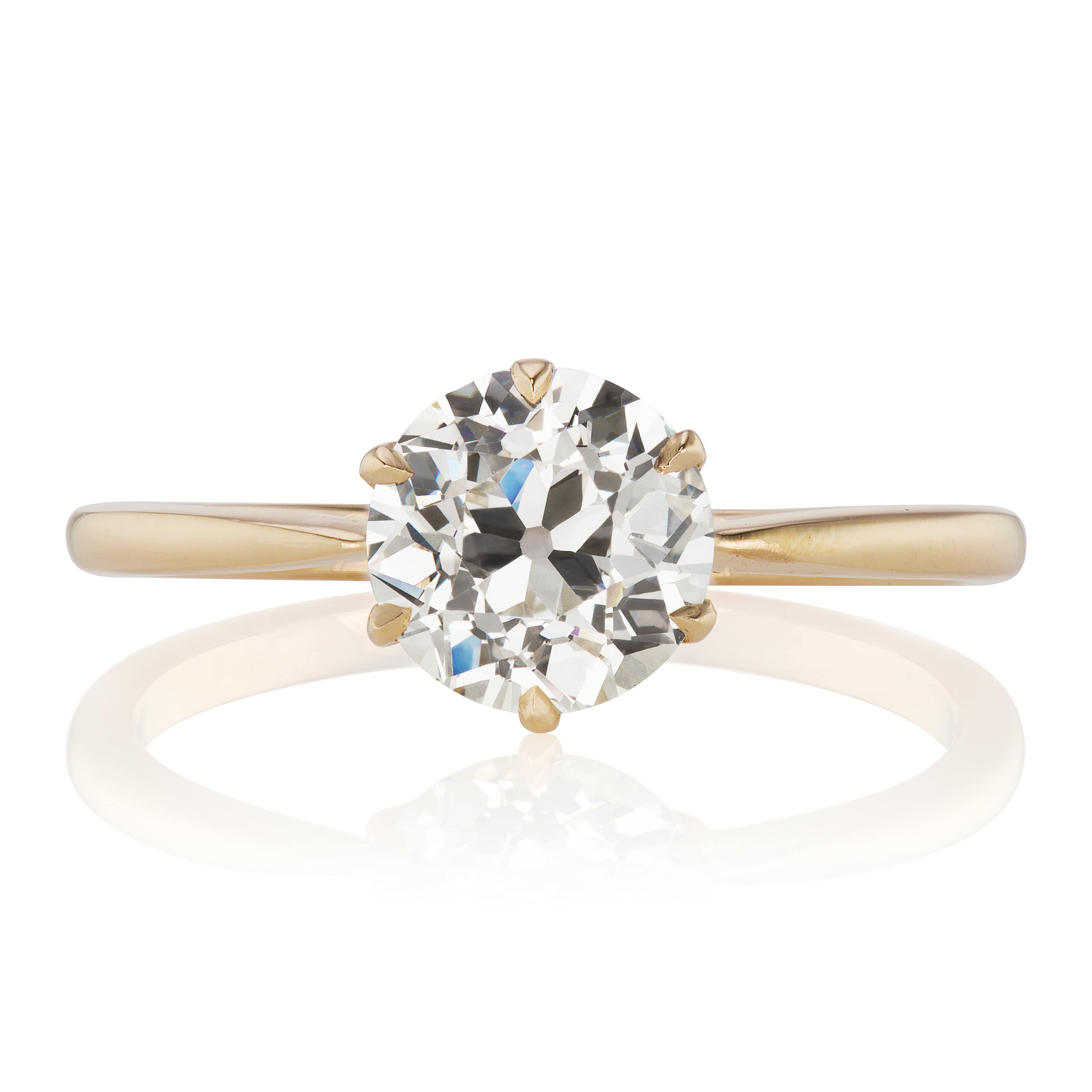 1.32 ct Yellow Gold Diamond Solitaire Engagement Ring