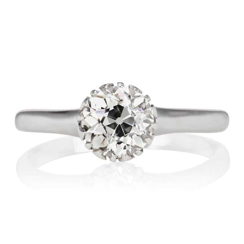Edwardian White Gold Solitaire Engagement Ring