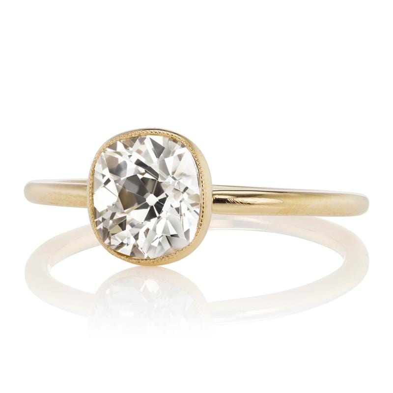 1.32ct old mine cut diamond diamond engagement ring