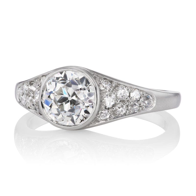 Low Profile Vintage Engagement Ring