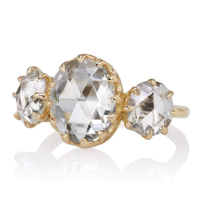 1.34ct Oval Rose Cut Diamond diamond engagement ring