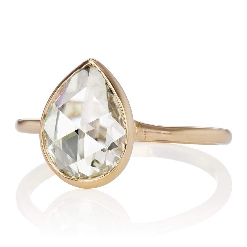 1.34ct Pear Rose Cut diamond