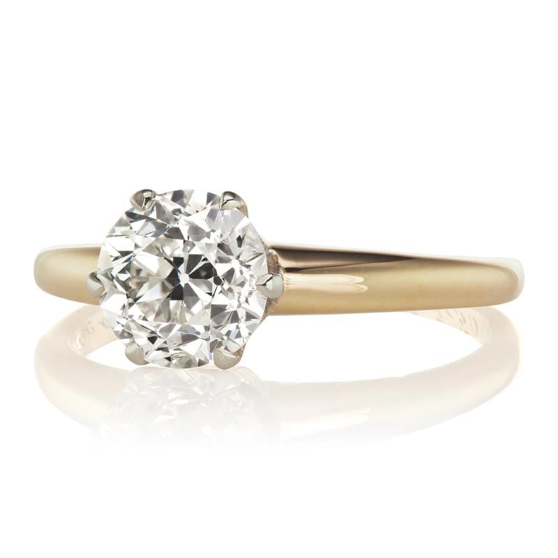 1.34ct round brilliant cut diamond engagement ring