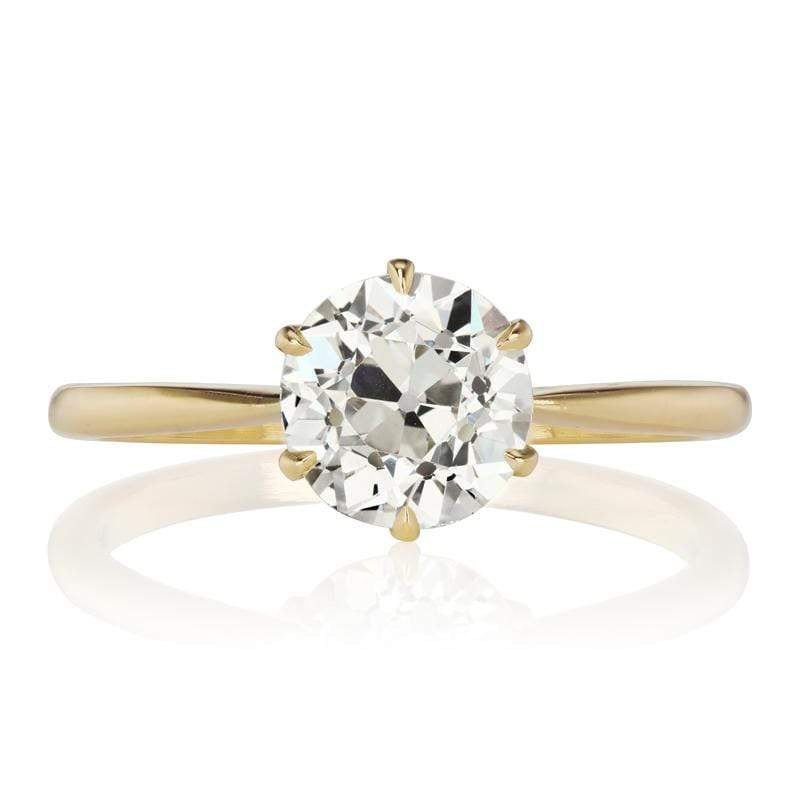 Vintage Style Yellow Gold Solitaire | Victor Barboné Jewelry | Vintage Collection