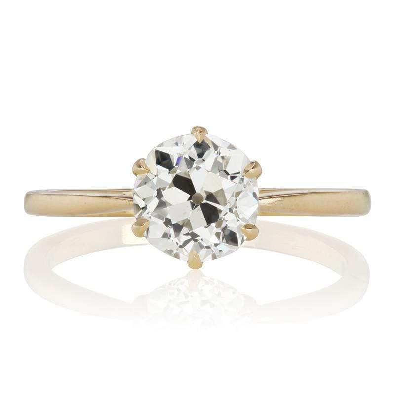 Tapered Solitaire Engagement Ring - 1.37 ct