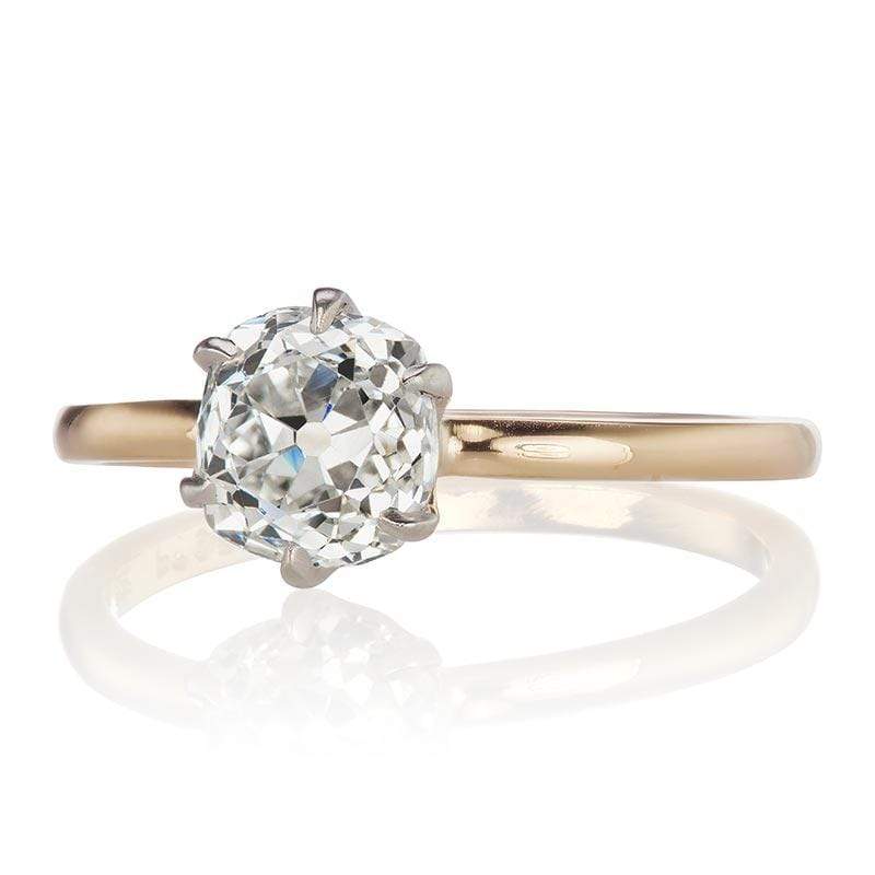 1.37ct old mine cut diamond diamond engagement ring