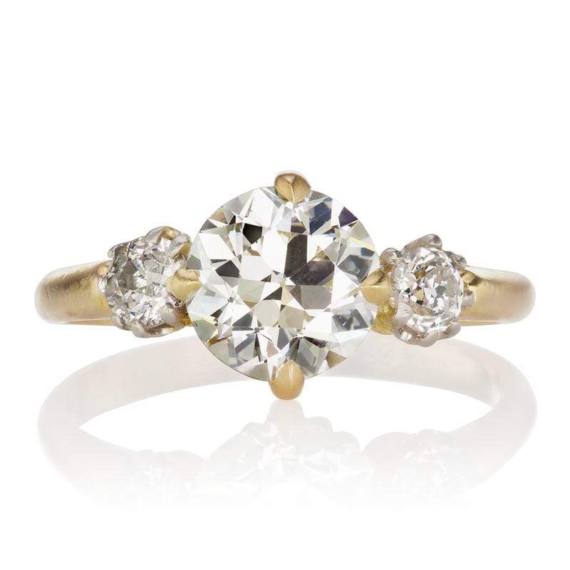 French 3 Diamond Engagement Ring Circa 1910 | Victor Barbone