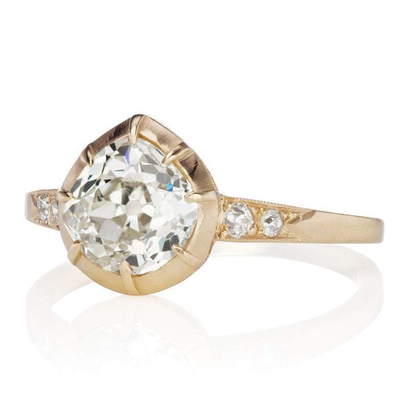 1.40ct old mine cut diamond diamond engagement ring
