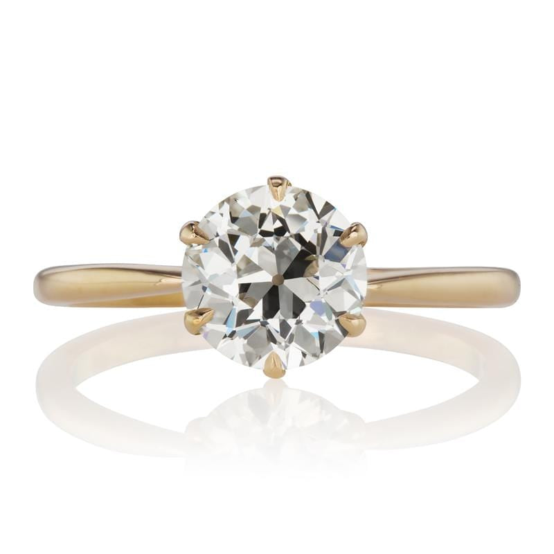 18 kt Yellow Gold Solitaire Engagement Ring