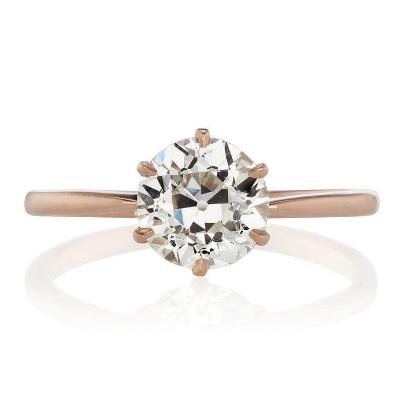 1.41 ct Diamond Rose Gold Solitaire Engagement Ring