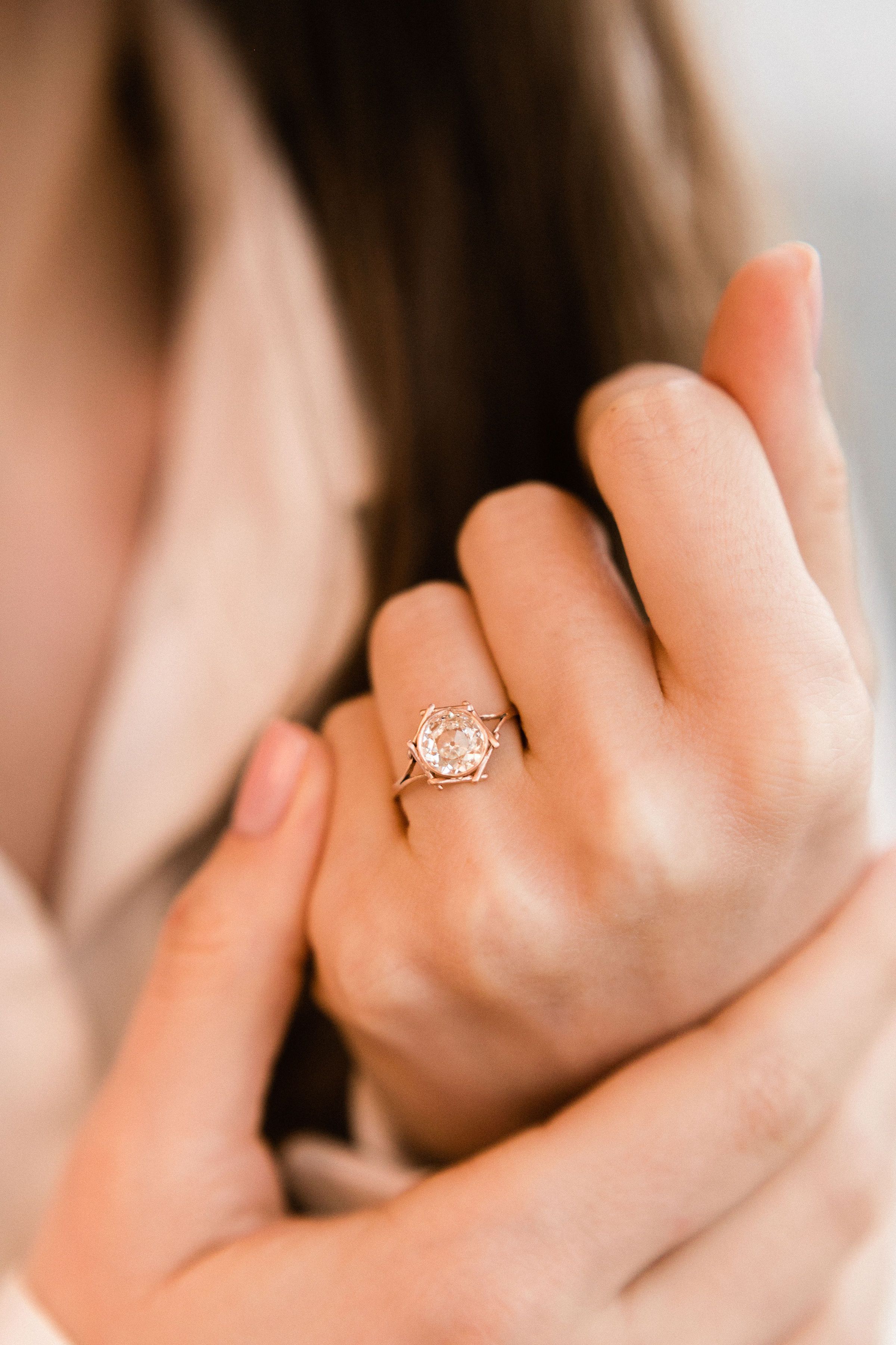 1.42ct old mine cut diamond