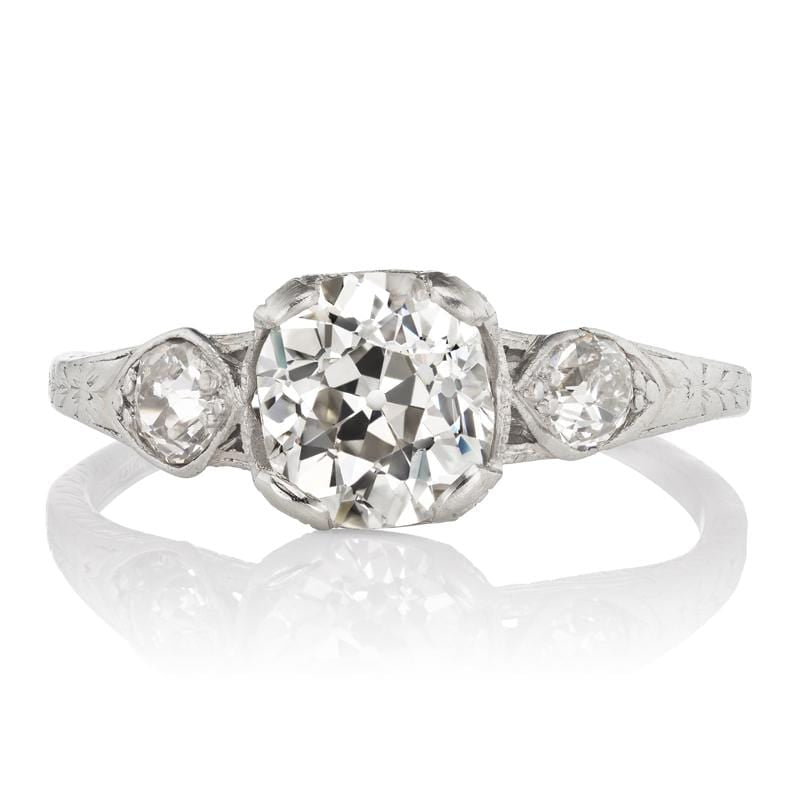 Art Deco Platinum Diamond Engagement Ring