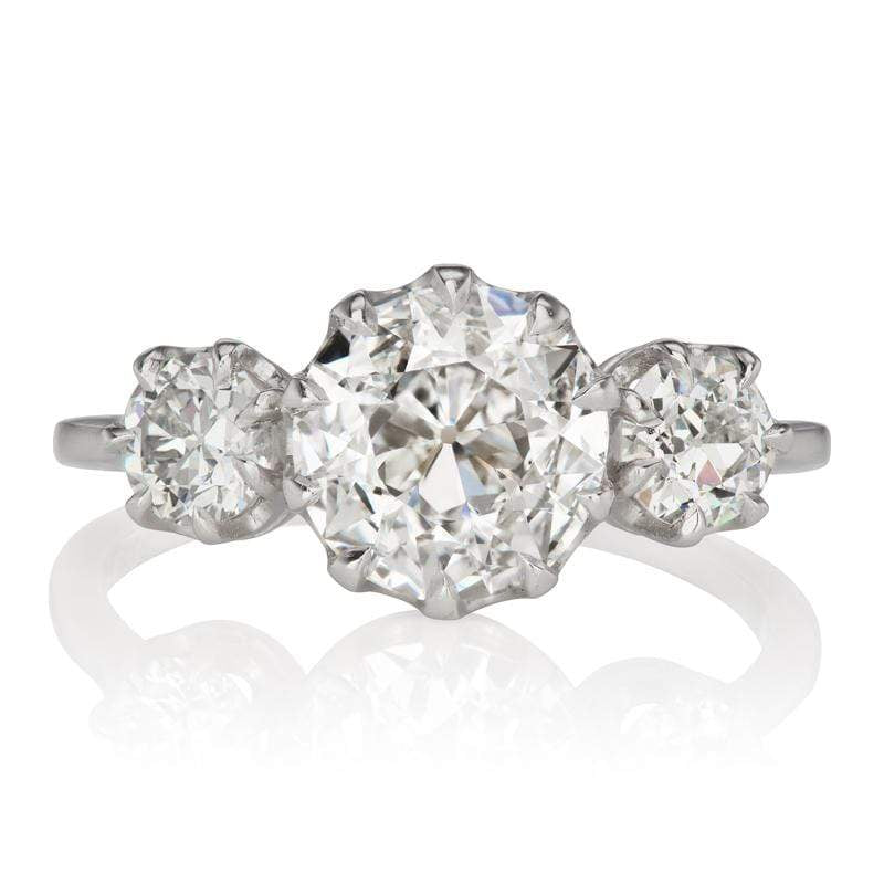 Platinum Three Diamond Engagement Ring