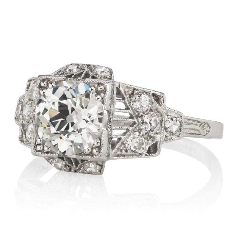 1.43ct old European cut diamond diamond engagement ring