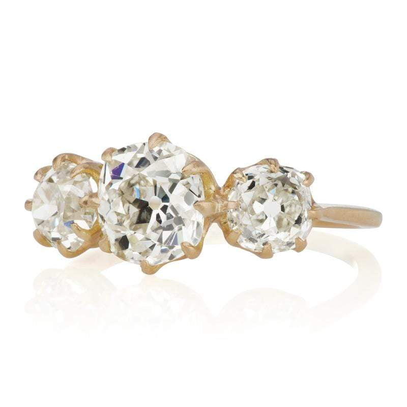 1.43ct old mine cut diamond diamond engagement ring