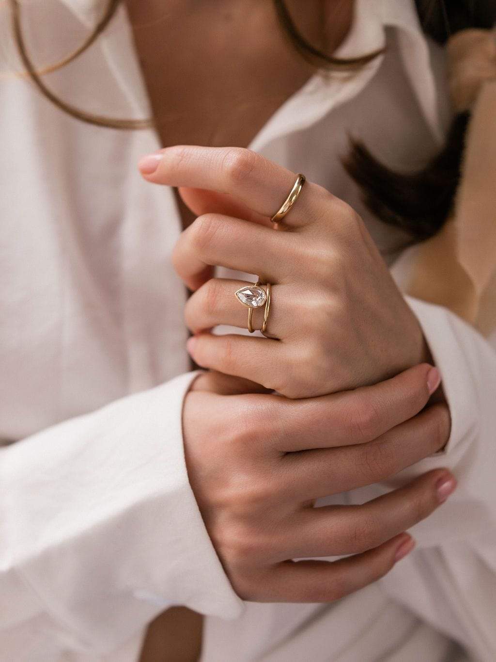 1.43ct pear rose cut diamond