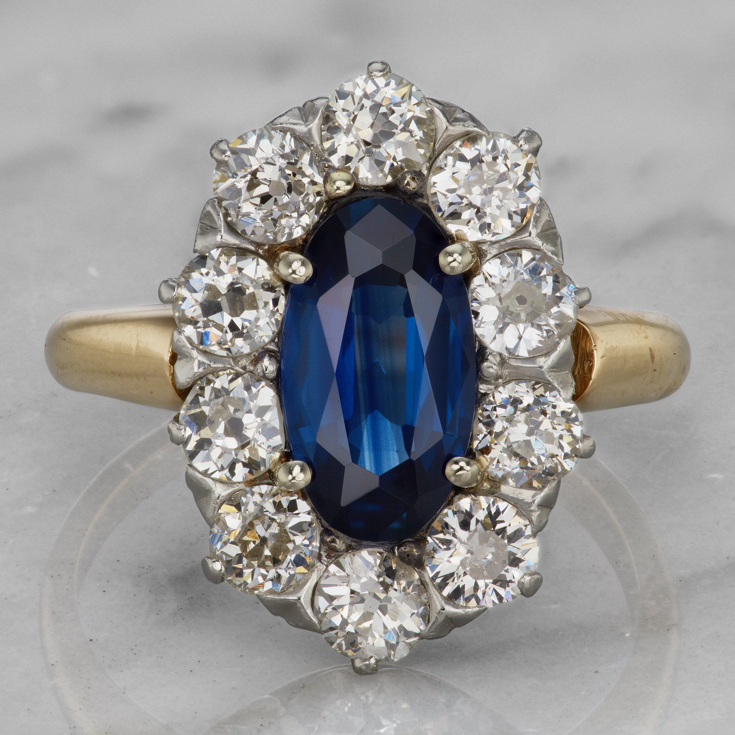 Oval Blue Sapphire Engagement Ring Circa 1910 | Victor Barbone