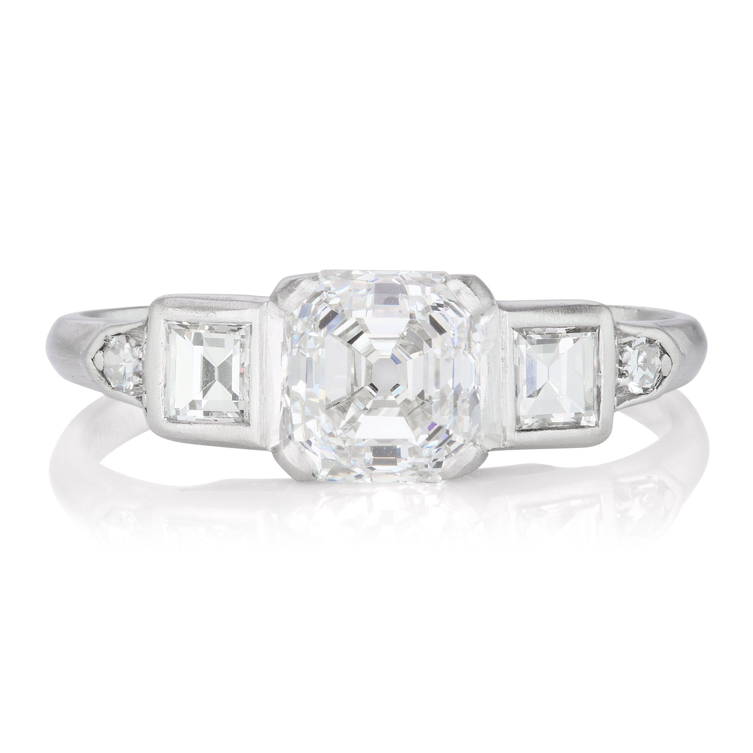 5 Stone Asscher Cut Diamond Engagement Ring | Victor Barbone