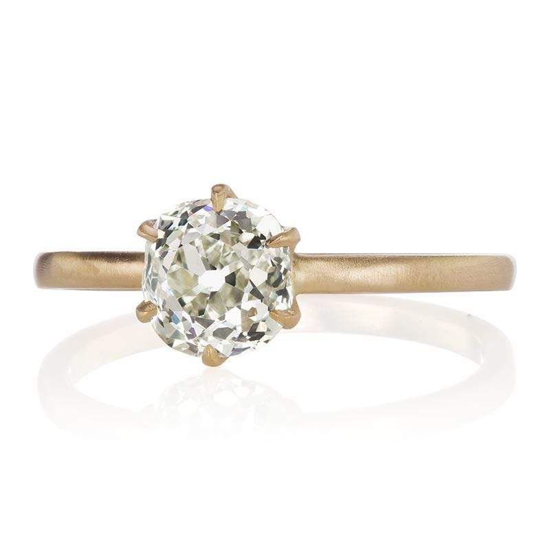 1.45ct old mine cut diamond diamond engagement ring