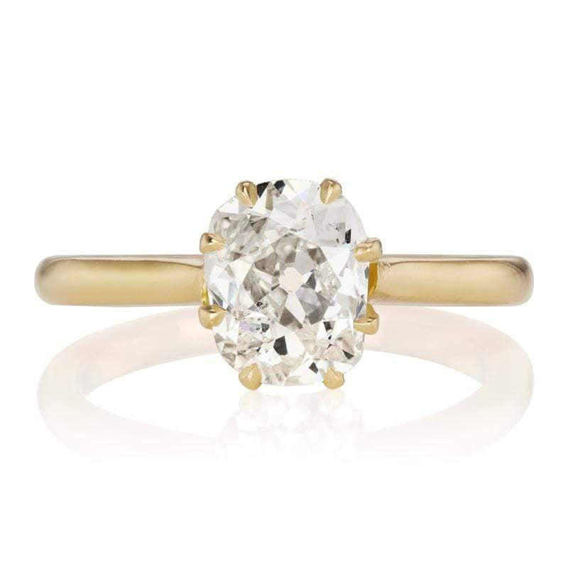 Elongated Old Mine Cut Diamond Ring | Victor Barboné Jewelry