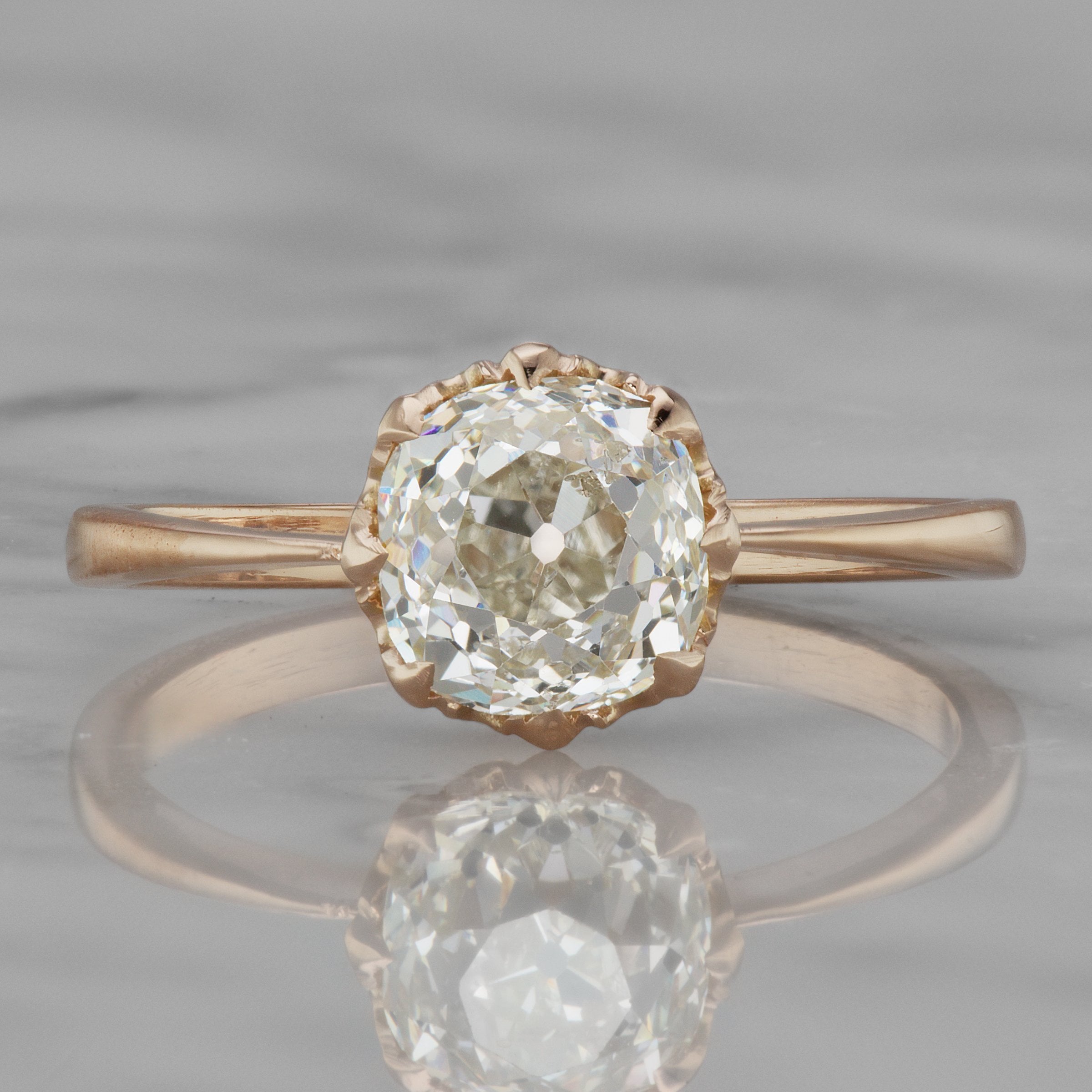 Rose Gold Solitaire Engagement Ring - 1.5 ct Diamond | Victor Barbone
