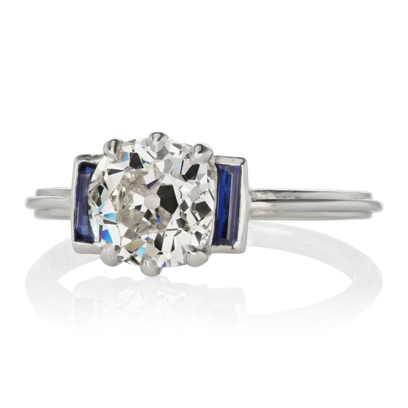 1.50ct old mine cut diamond diamond engagement ring