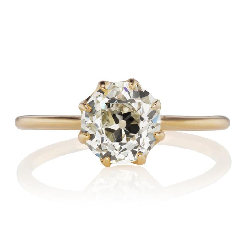 1.5 ct Diamond Solitaire Engagement Ring with Thin Band